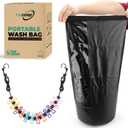 Travel Washing Machine & Retractable Clothesline - Hand Washing Machine & Portable Clothes Washer - Durable Travel Laundry Wash Bag & Camping Washing Machine - Portable Manual Clothes Washer