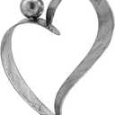 25th Wedding Anniversary Heart Gifts 25th Anniversary Love Gifts for Couple Wife Husband Iron Decorations Silver Wedding Gifts (Silver)