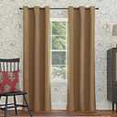 Sun Zero Easton Blackout Energy Efficient Grommet Curtain Panel, 40" x 95", Taupe (Pack of 1)