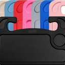 Steering Wheel Desk Tray for Eating, Laptops - Hooks Onto Most Vehicle Steering Wheels, Road Trip Accessory, Car Table (16.5" x 11" x 1", Black)