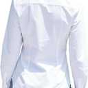 2 x Button Down Shirts for Women Long Sleeve Dress Shirts Collared Work Wrinkle Free Office Solid Blouses Fitted Tops M