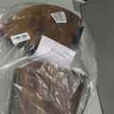 Corner Floating Shelves, Rustic Brown Wood, Set of 2, Wall Mount Storage with Guardrail for Bathroom Kitchen Living Room