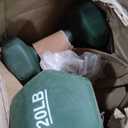 Amazon Basics Neoprene Dumbbell Hand Weights, 20 Pounds, Pair, Dark Green