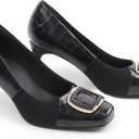 Women Dress Pumps Orthotic Heels Orthopedic Bunion Shoes (8.5, Black)