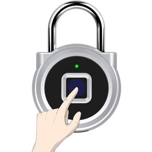 P10 Fingerprint Padlock Smart Lock Anti-Theft Biometric Security Lock for Door Gym Locker Luggage Case Backpack Drawer
