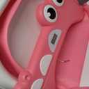 Collapsible Baby Bathtub for Newborn, Foldable Baby Bath Tub with Thermometer & Soft Floating Cushion & Drain Hole, Portable Travel Infant Bath Tubs for Newborns to Toddler 0-36 Months Girl, Pink