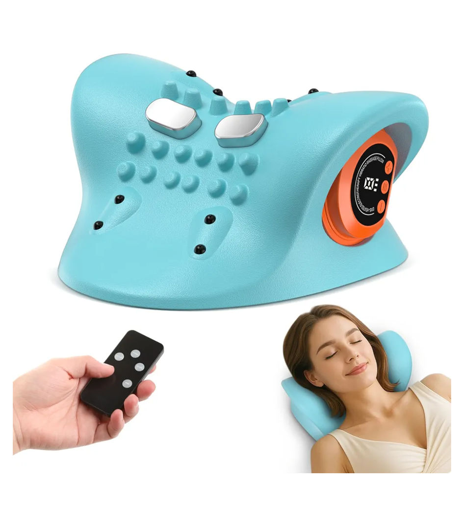 Neck Massager 2026 New Upgrade 3 in 1 Portable Massager with Heat &Comfortable Stretching–Adjustable Intensity for Neck & Shoulder Relaxation at Home,Office,Travel