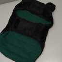 Furhaven Reversible XS Dog Coat, Washable & Insulating w/ Leash Access - Faux Fur & Quilted Fleece Flex-Fit Jacket - Black/Green, Extra Small