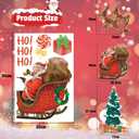 2 x Christmas Party Decorations - Snowflake Window Clings Stickers for Glass | Christmas Decorations Indoor Outdoor - Holiday Santa Claus Reindeer Decals Xmas Decor Party Favors Supplies for Outside 2025 (White Red)