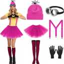 6Pcs Rose Red Halloween Costume for Women - Costume Accessory set Cosplay