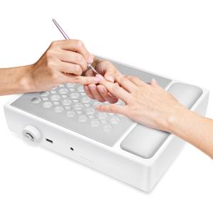 FAHKNS Nail Dust Collector for Nail Tech & Acrylic Nail Polishing, Adjustable Speed Nails Extractor Vacuum, Powerful Vacuum Fan, Low Noise, Reusable Filter & Magnetic Detachable Nail Salon