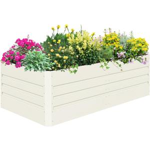 SnugNiture Galvanized Raised Garden Bed 8x4x2FT Outdoor Large Metal Planter Box Steel Kit for Planting Vegetables, Flowers 