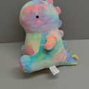 Cute Dinosaur Plush Toys, Fat Dinosaur Stuffed Animals Toys Dolls, Soft Plush Stuffed Animal Dino Plushie, Birthday Gifts for Kids Girls Boys Colorful 12 inch