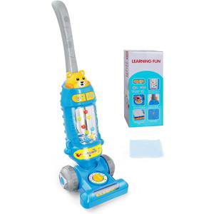 FS Toddler Vacuum Toy That Works with Lights & Sounds, Pretend Play Toy for Toddlers 1-3, Kids Vacuum Toys for Toddlers 3-5 Years Old Boys Girls, Play Vacuum Cleaning Toy with Ball-Popping Action (Blue)