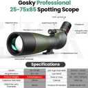 25-75x85 Spotting Scope with Heavy-Duty Tripod for Shooting FalconPro Elite