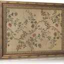 Vintage gold framed Floral Vine wall art Retro Beige Botanical Painting Canvas Prints Elegant Antique Flower French Leaf Wall Decor for Farmhouse Bedroom Living Room Home Decration 12x16in