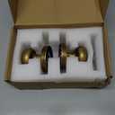 Dummy Door Knobs Interior, Antique Brass Bronze Door Knobs, Vintage Non-Locking Inactive Door Handle for Closet and Bifold, 2 Pack