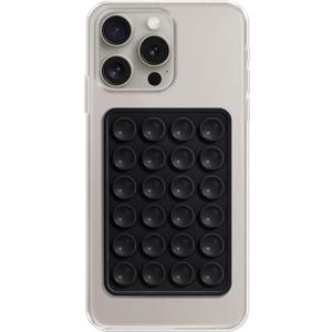 Phone Holder with Silicone Suction Mount, Universal Mobile Stand (Black)
