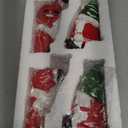 4 Pack Christmas Stocking Holders for Mantle, Gnome Stocking Hangers for Mantel, Christmas Stockings Hooks