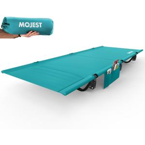 Mojest Ultralight Camping Cot for Adults, Portable Folding Camping Bed, Supports 350 lbs  Lightweight for Travel, Camping, Hiking, Backpacking, Mountaineering (Blue)