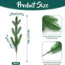 30 Pcs Artificial Pine Branches, Christmas Green Plants Branch Faux Greenery Stem Fake Pine Picks for Garland Wreath Christmas Craft Supplies and Home Garden Decor