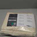 LuxClub 4 PC Queen Sheet Set, Breathable Luxury Bed Sheets, Deep Pockets 18" Wrinkle Free Cooling Sheets Machine Washable Hotel Bedding Silky Soft - Cream Queen