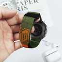 Nylon Elastic Bands Compatible with Samsung Galaxy Watch Ultra 47mm for Women Men, Adjustable Sport Comfort Loop Replacement Straps. (Green)