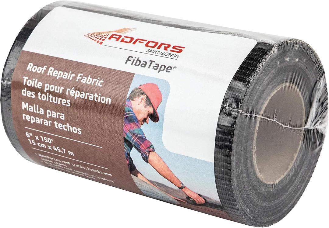 ADFORS FibaTape FDW6598-U 6 in x 150 ft Roof Fabric, Black