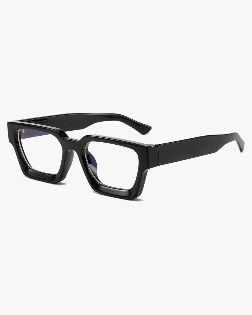 EYLRIM Thick Square Frame Blue Light Glasses for Women Men Non Prescription Computer Eyeglasses