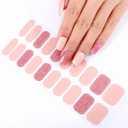 9 pack TailaiMei Semi Cured Gel Nail Strips - 20 Pcs Gel Nail Stickers, UV Light Required | Real Polish Salon Quality & Easy to Use (Vibrant Pink089)