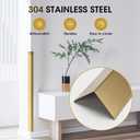 Stainless Steel Wall Corner Guards, 2 x 2 x 48 inches (Golden 10 Pcs Pack). Made of 304 Steel, These 90-Degree Angle Metal Corner Protectors are Designed for Wall Protection and Decoration