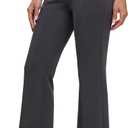 BMJL Womens Yoga Pants High Waisted Flared Black Work Business Casual Dress Pants (Gray, M)