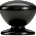 trust4care 2-Pack Extra Large Matt Black Bifold Closet Door Knobs with Wide Base, Heavy Passage Wardrobe Dresser Kitchen Pantry Dummy Pull Doorknobs, 1-3/5" Furniture Drawer Handles