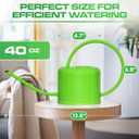 Plexon Long Spout Watering Can Indoor Plants, 40 oz Small Watering Can Pot Metal for Garden Flowers House Plants Mini, Powder Coated, for Mom Girlfriend Daughter, Green