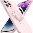 SKYLMW Designed for iPhone 13 Pro Case with Magnetic Invisible Stand Compatible with Mag-Safe Military Drop Tested Shockproof Silicone Phone Cases for Women Men 6.1'', Pink