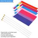 90 Packs Small New Intersex Progress Pride Rainbow Gay Stick Flag Mini Hand Held LGBTQ Flags Decorations 5x8inch