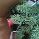 National Tree Company 9 ft Pre-Lit Downswept Douglas Fir Slim Artificial Christmas Tree, 500 Clear Lights, 1,090 Tips, Includes Stand, Green