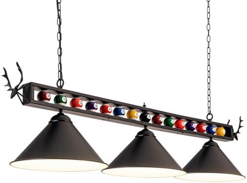 Amazon.com: LuoliiTa Pool Table Light, 58" Billiard Light for 7' 8' 9' Pool Table, Hanging Billiards Light for Billiard Room, Game Room, Restaurant, Coffee Shop : Tools & Home Improvement
