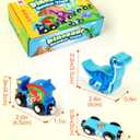 Wooden Dinosaur Train Set, Magnetic Dinosaur Toys and Number Train for Toddlers, Educational Montessori Toy for Counting and Motor Skills, for 3-5 Year Old Boys Girls