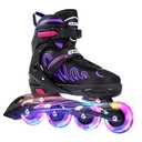ECOO Inline Skates for Girls and Boys Light up Wheels, Adjustable Size Roller Skates Blades Kids Adult Women Outdoor Size 1-4
