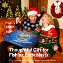 Fishing Tackle Advent Calendar 2025 for Men Teen Boys - 24 Days Christmas Countdown with Lures, Tackle, Tools - Surprise Christmas Fishing Tackle Box Xmas Gifts for Fisherman, Dad, Husband, Boyfriend