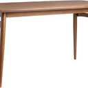 Walker Edison Mid-Century Modern Solid Wood Tapered-Leg Dining Table, 59 Inch, Walnut