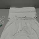 BTTN Farmhouse Shower Curtain - Rustic Heavy Duty Fabric Linen Shower Curtain Set with Ruffle Hem, Machine Washable, Vintage Shabby Chic Cloth Shower Curtains for Bathroom - White - 72x72