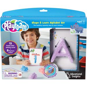 Educational Insights Playfoam Shape & Learn Alphabet Set - Alphabet Learning Toys, Letter Recognition for Preschoolers, Sensory Classroom Must Haves, Sensory Foam Letters, ABC Toys for Ages 3+