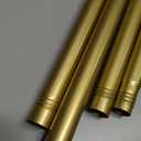 Gold Shower Curtain Rod - Tension Curtain Rod for Window or Bathroom Adjustable 32 to 78 inch Spring Tension Shower Rod No Drilling Non Slip, Gold