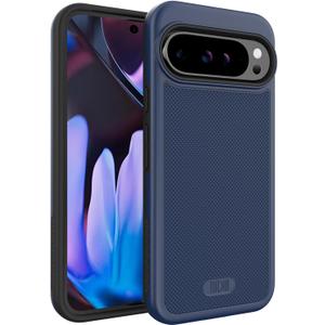 TUDIA MergeGrip [Military Grade] Designed for Google Pixel 9 Pro XL Case 2024, [Drop Tested] Dual Layer Shockproof Slim Non-Slip Heavy Duty Protective Phone Cases - Indigo Blue