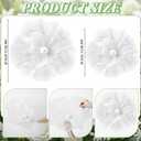 4 Pcs Wedding Giant Flowers Decorations 24 Inch 16 Inch 3D Large Silk Flowers Artificial Faux Floral Backdrop for Wedding Graduation Bridal Shower Birthday Party Supplies(White)