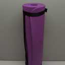 Gaiam Essentials Thick 2/5" (10mm) and Thin 1/4" (6mm) Yoga & Pilates, Fitness & Exercise Mat with Easy-Cinch Carrier Strap (Purple)