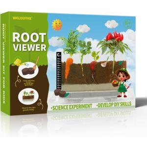 Root Viewer Kit for Kids - Grow Your Own Plant for Boys & Girls - Science STEM Toy & Craft Growing Kits for Ages 4-8 Birthday Easter Gifts for Boy, Girls 4, 5, 6, 7, 8, Year Old - Gardening Set Toys