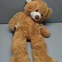 HollyHOME Teddy Bear Stuffed Animal Plush Giant Teddy Bears with Footprints Big Bear 36 inch Tan